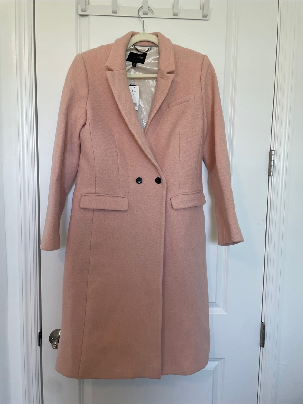 Banana Republic Blush Pink Long Trench Coat